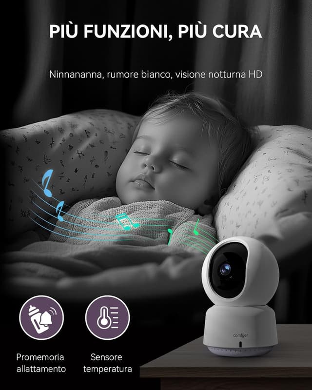 Detalle de Comfyer Hybrid Baby Monitor Schermo 5" 500M