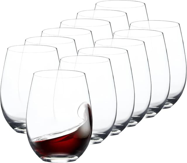 Imagen de FAWLES 12-Piece Stemless Wine Glasses 🍷 en OfertitasTOP
