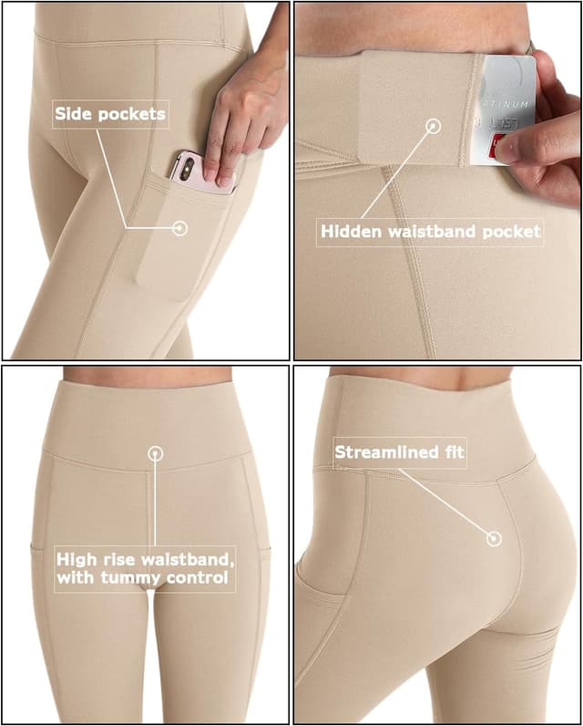 Thumbnail 4 de OUGES High Waist Yoga Pants with Pockets