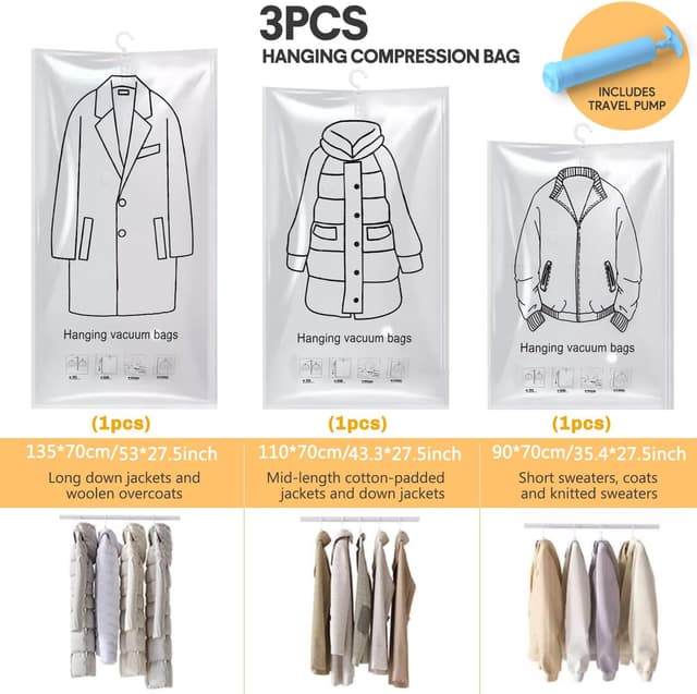 Thumbnail 7 de Bolsas al vacío para ropa y edredones 🧳 Ahorradoras de espacio