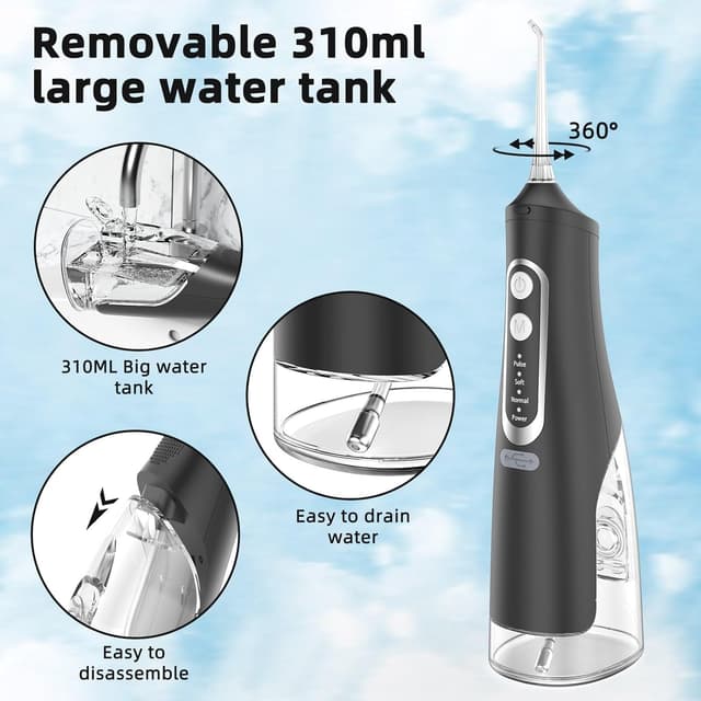 Thumbnail 1 de Water Flosser Rechargeable 310ML Oral Irrigator 🚰