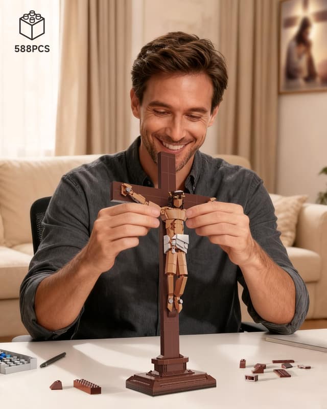 Thumbnail 5 de Jesus Crucifixion Building Blocks Set