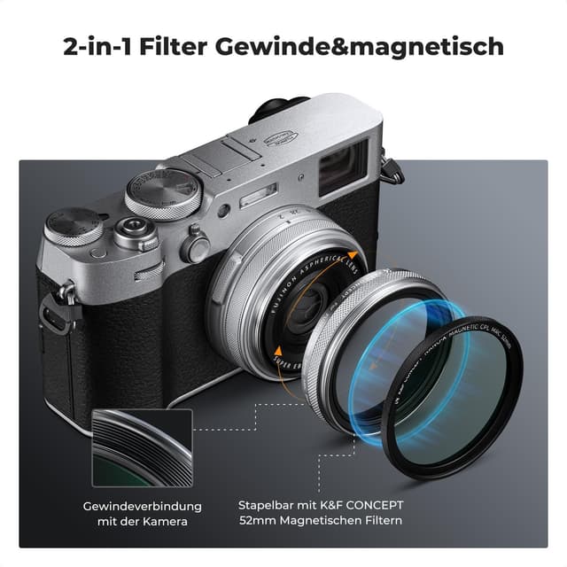 Detalle de K&F CONCEPT Black-Mist 1/4 Filter für X100