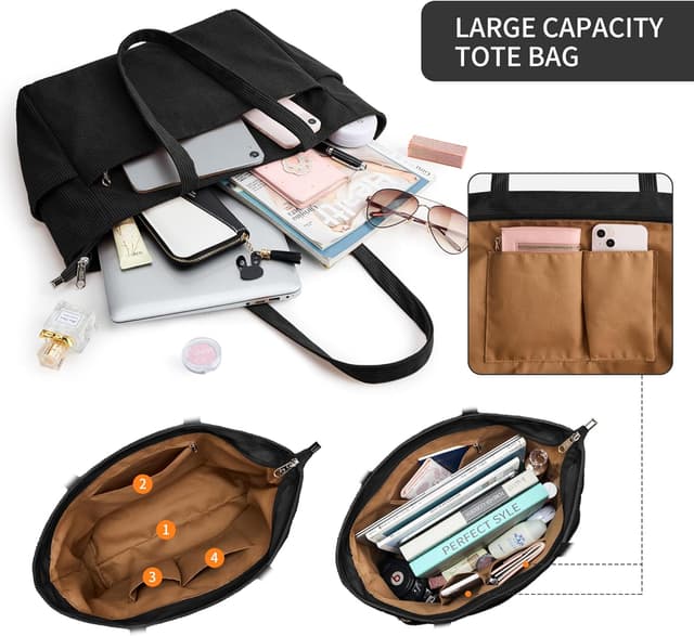 Thumbnail 3 de KALIDI Cord Tasche Damen Große Tote