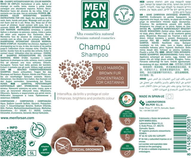 Detalle 2 de MENFORSAN champú marrón 5L intensificador de color