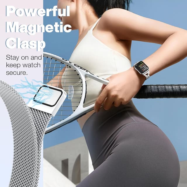 Thumbnail 6 de Slim Milanese Loop Watch strap 16mm mesh