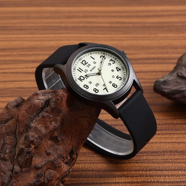 Thumbnail 2 de BUREI Montre militaire analogique 3ATM