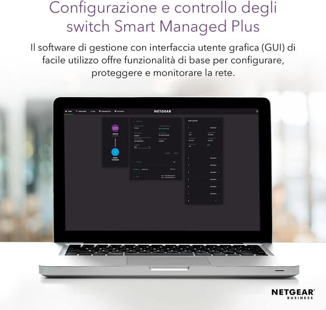 Detalle de NETGEAR GS316EP switch Ethernet gestito 16 porte Gigabit PoE Plus (15x PoE+ 180W con 1x SFP)