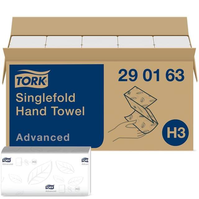 Detalle de Tork Singlefold Hand Towels White H3