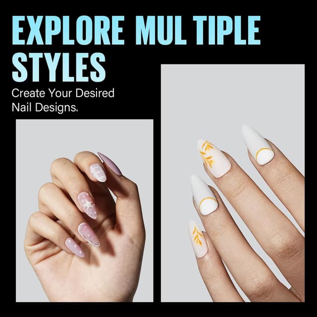 Detalle 2 de TOMICCA 504 Almond Gel Nageltips, 12 Größen