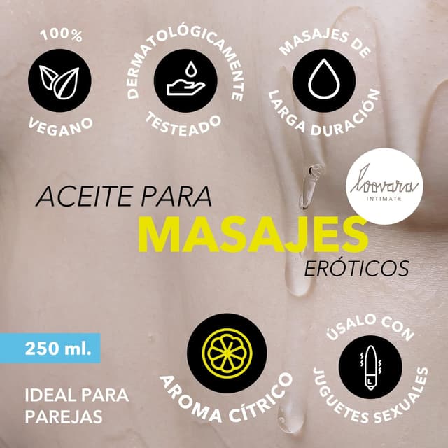 Thumbnail 1 de Loovara Aceite de Masaje 250 ml 🍋 - Estimulante Cítrico
