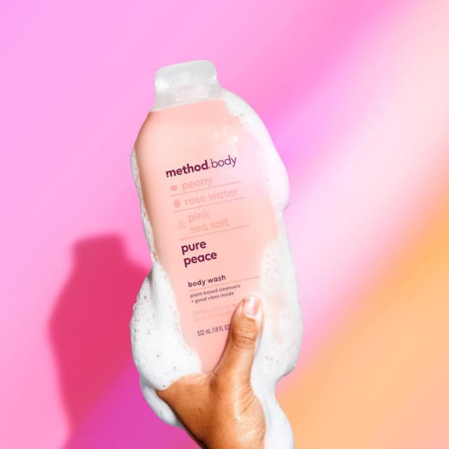 Detalle 2 de Method Body Wash, Pure Peace (3-Pack) — Paraben & Phthalate Free Detoxifying Gel Soap, 18 oz Bottles