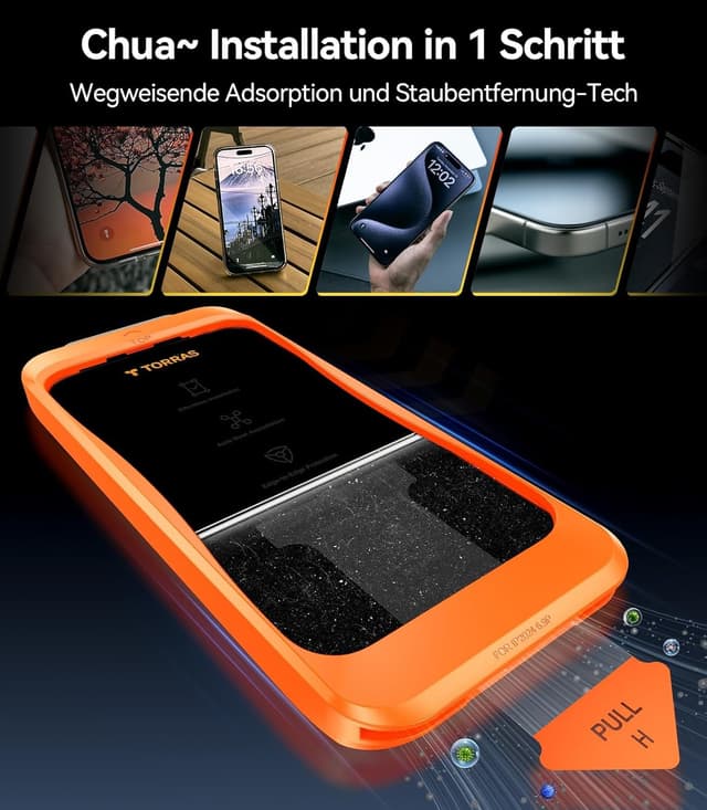 Thumbnail 5 de TORRAS Glasfolie für iPhone 13/13 Pro & 14 2er Pack