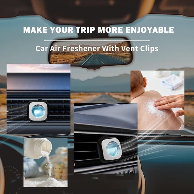 Detalle de SCENTORINI Autoduft Clip-Autolufterfrischer „Babypuder“ (4 ml, 6 Stück)