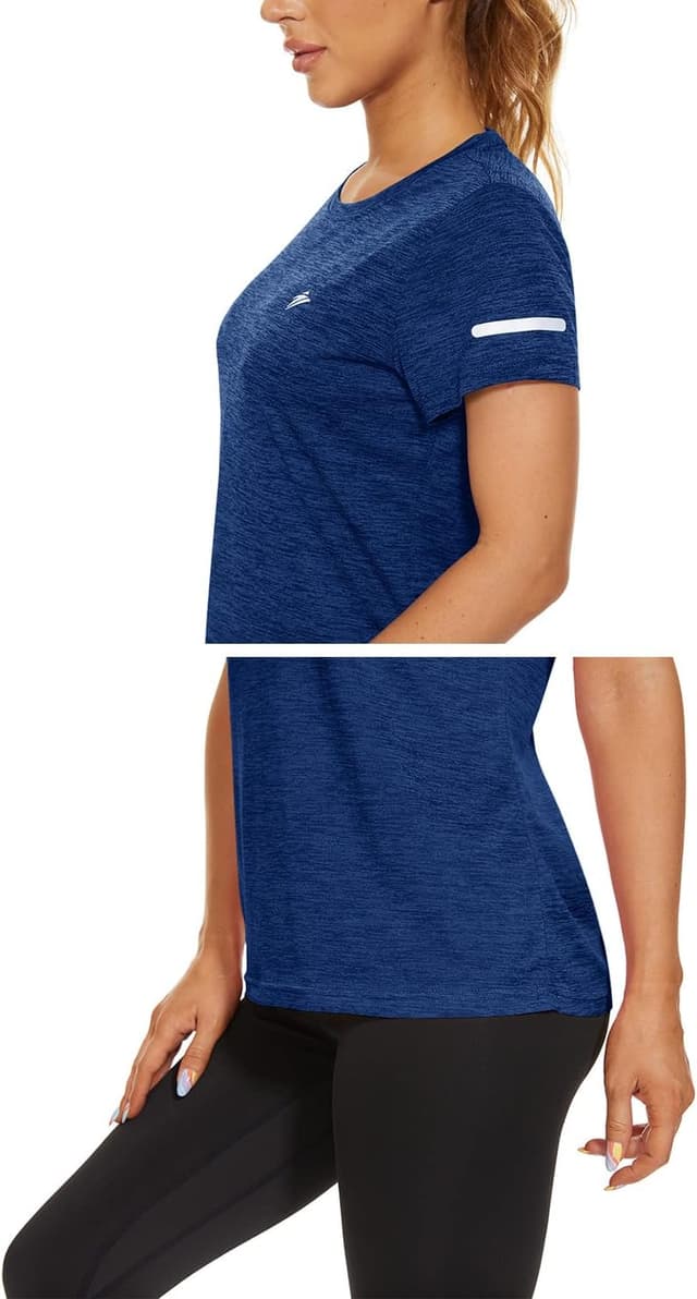 Detalle 2 de T-shirt de course KEFITEVD pour femme : polyester respirant à col rond