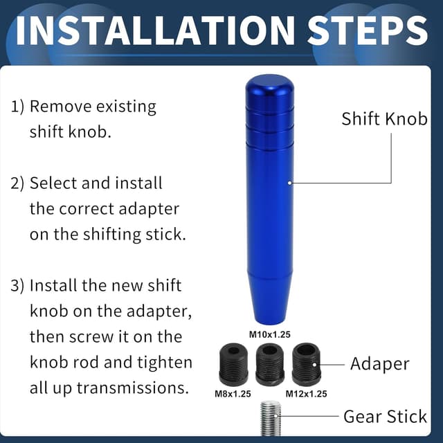 Thumbnail 5 de INFINAUTO 18cm universal shift knob for cars