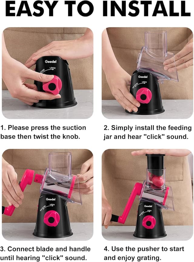 Thumbnail 6 de Käsereibe für Gemüse mit 3 Trommeln