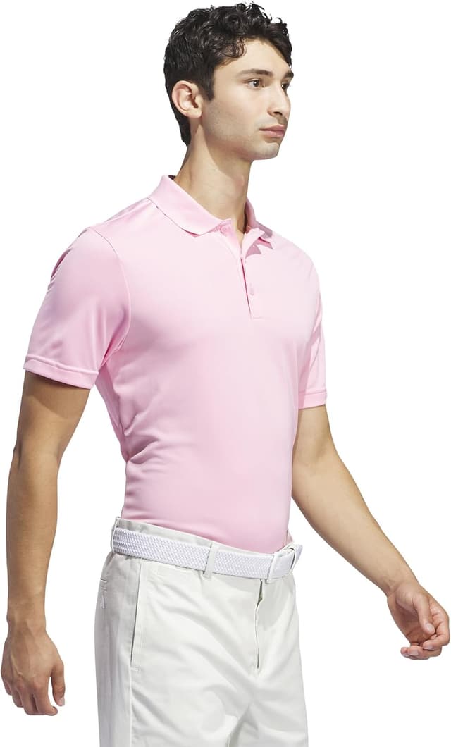 Detalle de adidas Men’s Core Performance Primegreen Polo Shirt (3-Button, Regular Fit)