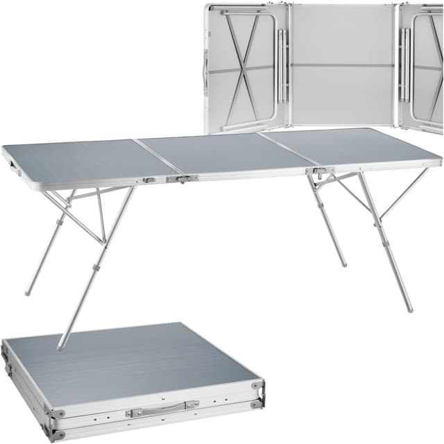Imagen de tectake Mesa Plegable Aluminio 180x70x70 cm en OfertitasTOP