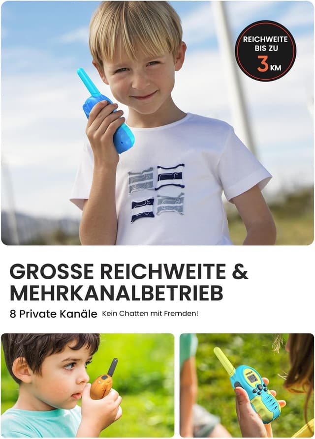Detalle 2 de FOREDOM Walkie Talkies Kinder 3er Set