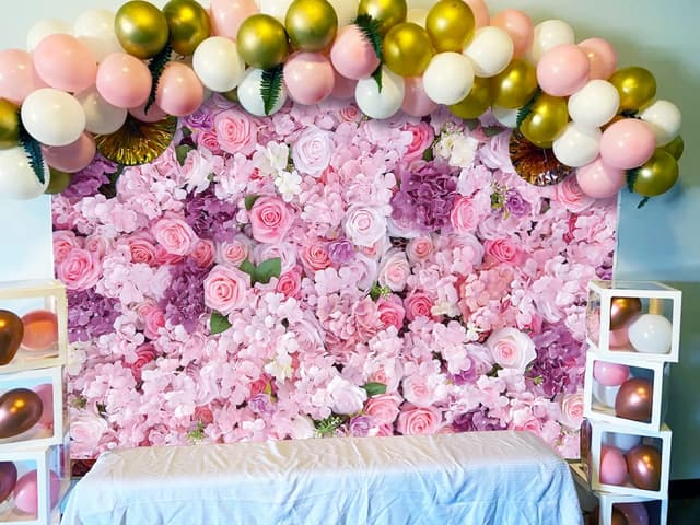 Detalle 2 de BINQOO 7x5ft Lilac Flowers Backdrop for Photography