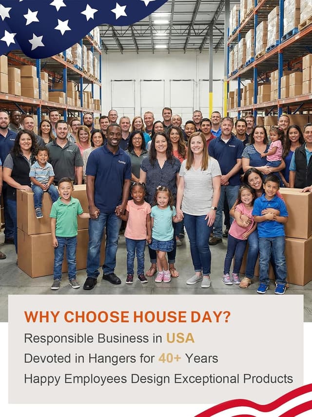 Thumbnail 4 de HOUSE DAY Black Magic Space Saving Hangers 10-pack — cascading closet organizers