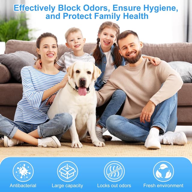 Detalle 2 de vacvad 15 Pack Nappy Bin Refill Disposal Bags (4.5m) – nappy disposal liners for most nappy bins