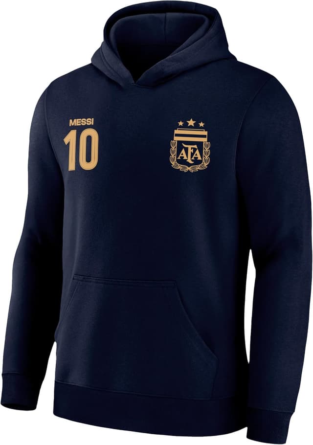 Detalle de Icon Sports Officially Licensed Lionel Messi Argentina Pullover Hoodie (Unisex Kids)