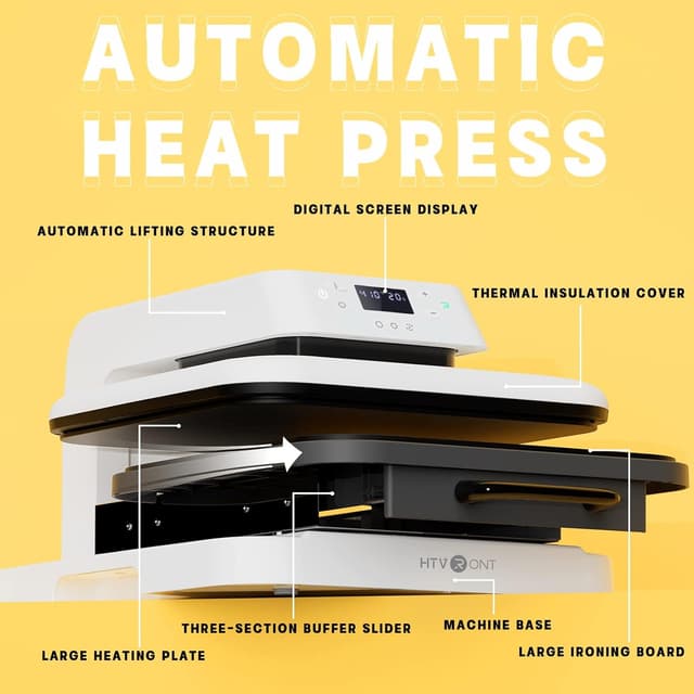 Thumbnail 1 de HTVRONT Auto Heat Press 15x15