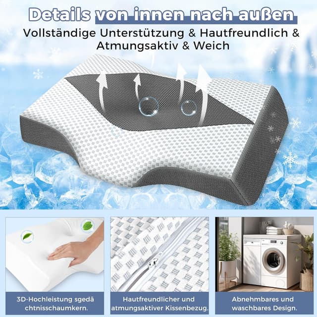 Detalle de Orthopädisches Nackenkissen aus Memory Foam