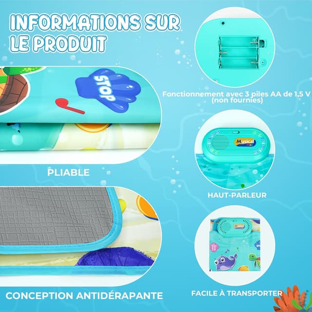 Thumbnail 6 de kidmance Jouet Bebe 1 an Tapis Musical 2 en 1