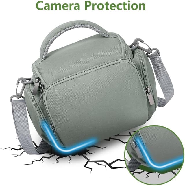 Detalle 2 de Étui photo reflex Ainiv : sac étanche antichoc avec bandoulière réglable (compatibilité Canon, Sony, Nikon)