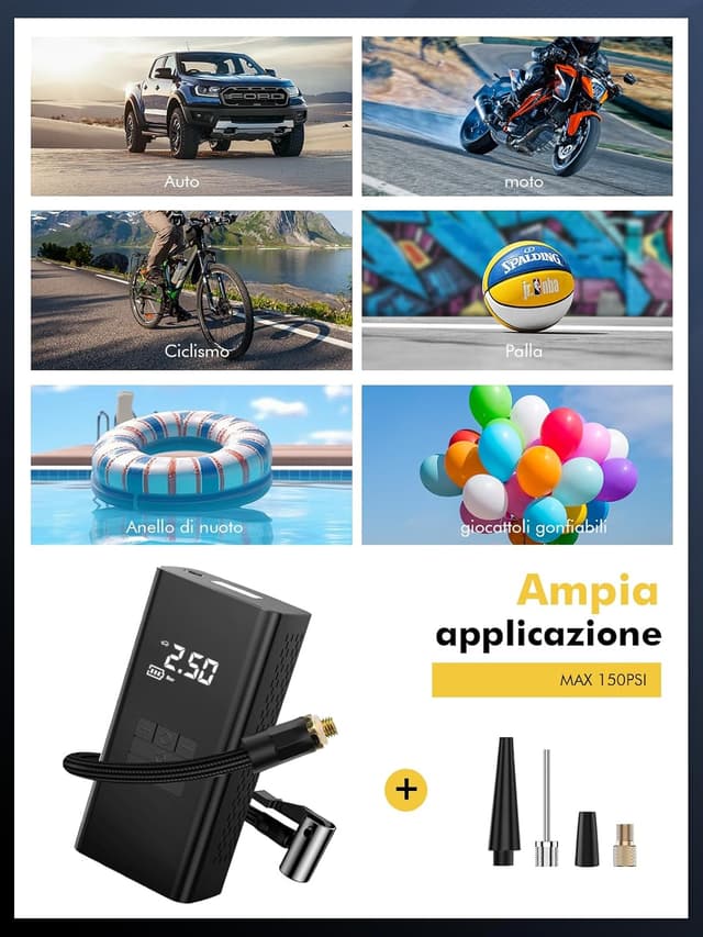 Thumbnail 6 de DIHOOM Compressore Aria Portatile 6000mAh