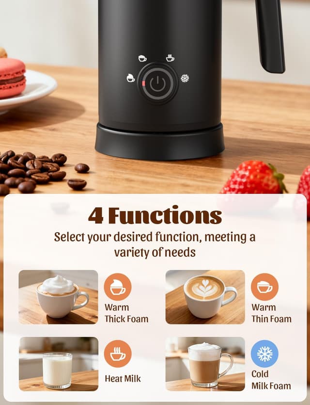 Thumbnail 1 de YISSVIC Espumador de Leche 4 en 1 500W