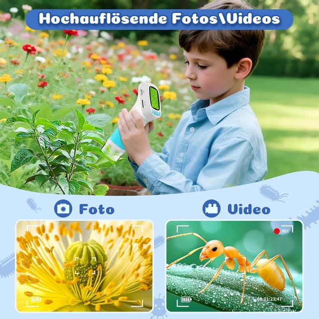 Detalle 2 de Leipan Tragbares Kinder Mikroskop 1000x