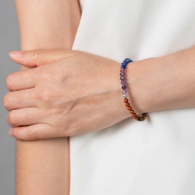 Detalle 2 de BERGERLIN 7 Chakra Armband aus Naturstein