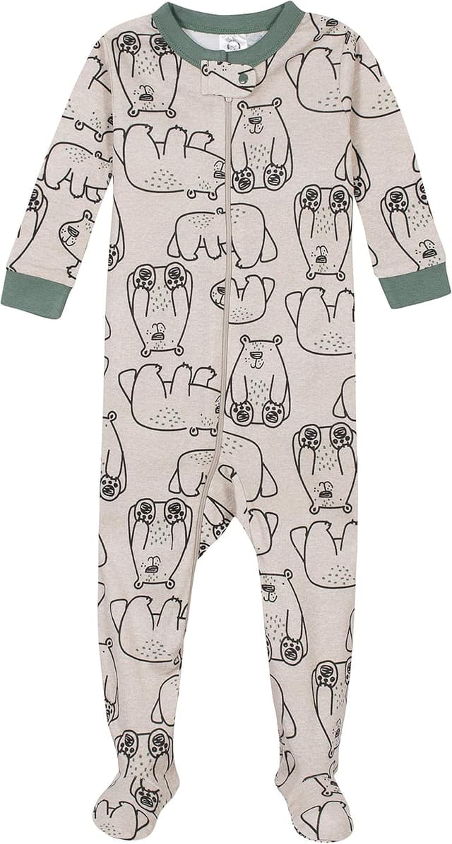 Detalle de Gerber Baby-Boys lot de 4 pyjamas bébé avec pieds (fermeture zippée) pour garçon