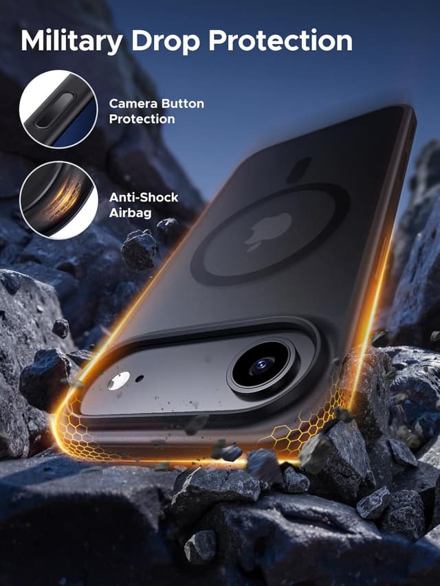 Detalle 2 de UGREEN for iPhone 17 Air MagSafe Case (Military-Grade Shockproof) – Black
