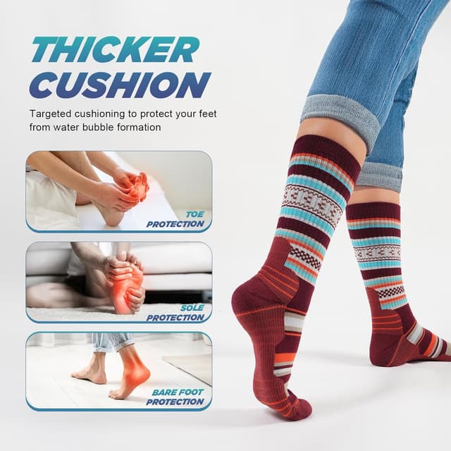 Detalle 1 de Merino hiking socks 3 pairs by TANSTC