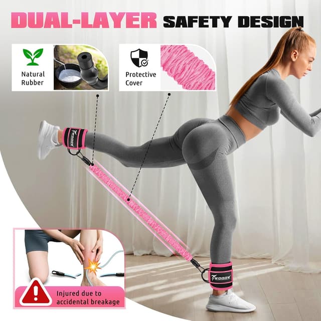 Detalle de WOQQW Resistance bands set ankle weights