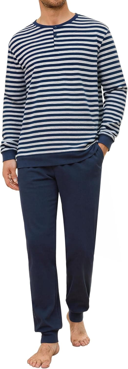 Detalle de Crewhpo Pijama Hombre Largo Invierno