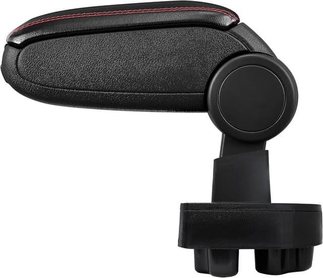 Detalle de Accoudoir central pro.tec avec compartiment rembourré pour Opel Corsa C / Combo C, noir et coutures rouges