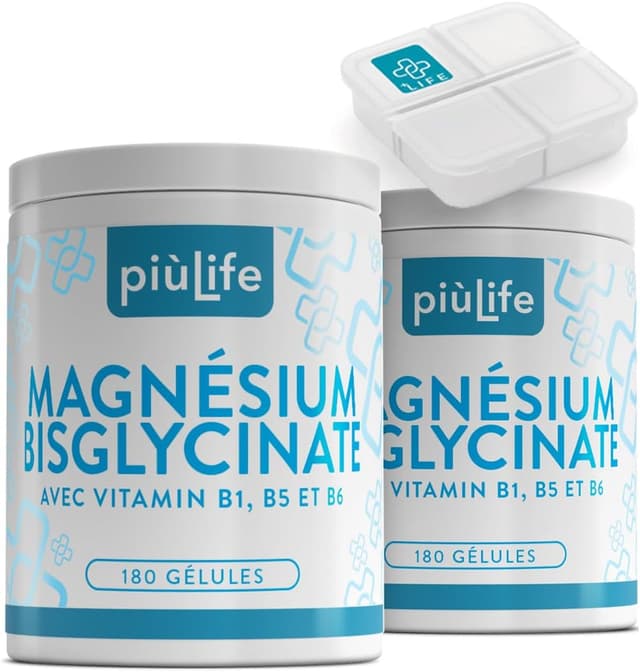 Detalle de +LIFE Magnésium bisglycinate 1500 mg (360 gélules) + vitamines B1, B6, B5