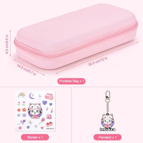 Detalle de innoAura Funda rígida para Nintendo Switch 2 (2025) con 9 ranuras para tarjetas y almacenamiento extra