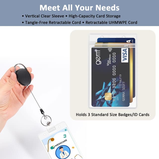 Detalle 2 de Retractable ID Badge Holder Reel 24"