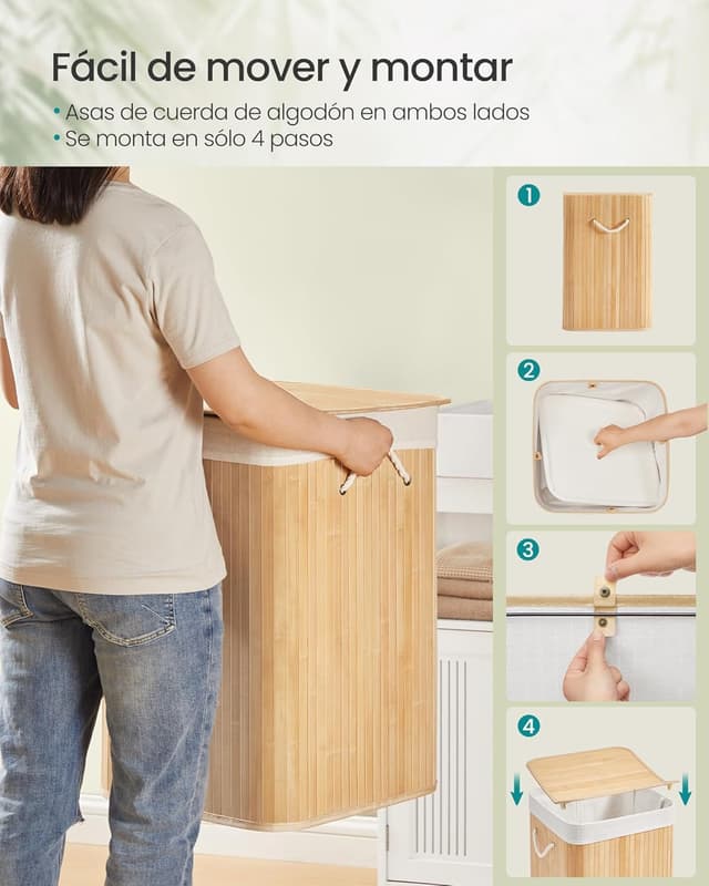 Thumbnail 5 de SONGMICS LCB060Y01 cesto ropa 95 L