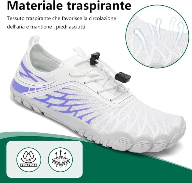 Detalle 2 de SAGUARO Scarpe Barefoot Minimaliste da donna pieghevoli e ad asciugatura rapida (EU 35-43)
