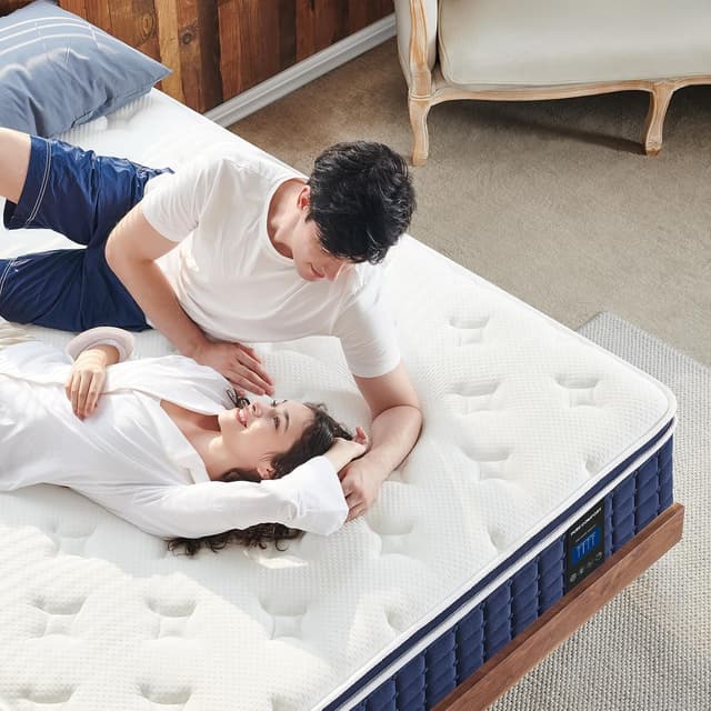 Detalle de Coolvie Twin Mattress 14 Inch Hybrid (Pocket Springs) in a Box