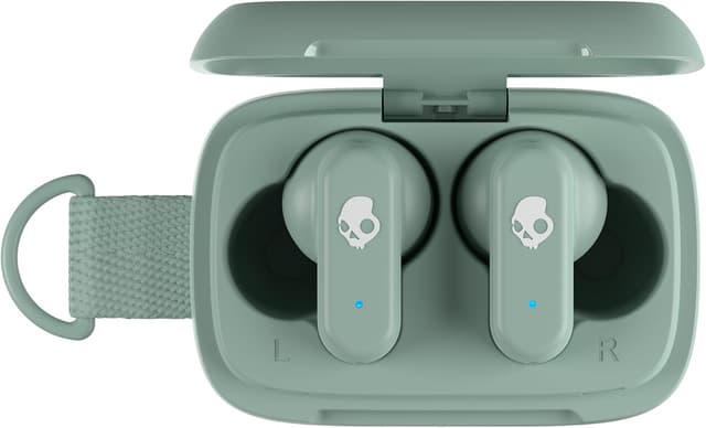 Detalle de Skullcandy Dime 3 Wireless Earbuds (Preppy Sage) con cancellazione rumore per voce e fino a 20 ore di autonomia