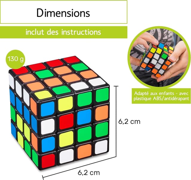 Detalle 2 de CUBIDI® Cube Magique 4x4x4 Speedcube type Los Angeles (4x4) – puzzle 3D sans électronique